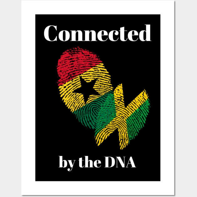 Ghana Jamaica DNA White Design Wall Art by Nahya Fashion Shop